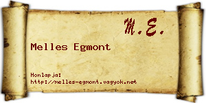 Melles Egmont névjegykártya